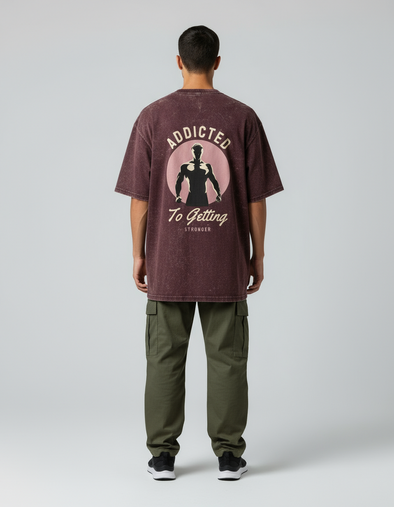 MALE Acid Washed Oversized Tee - VORTLEX CORE