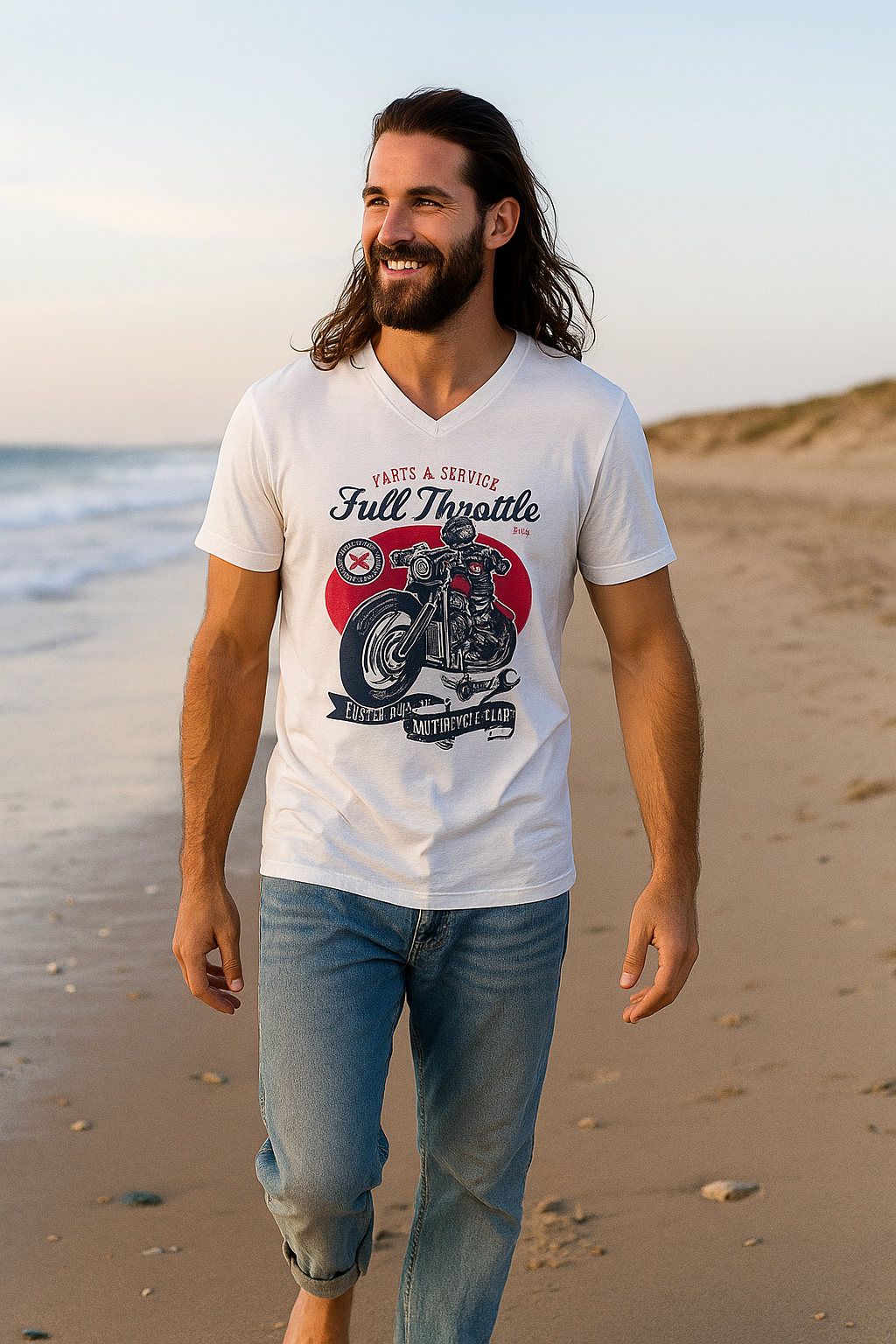 male V Neck T-Shirt - VORTLEX CORE