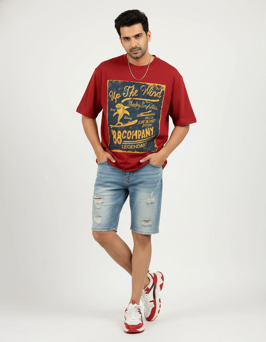 male Oversized Classic T-Shirt - VORTLEX CORE