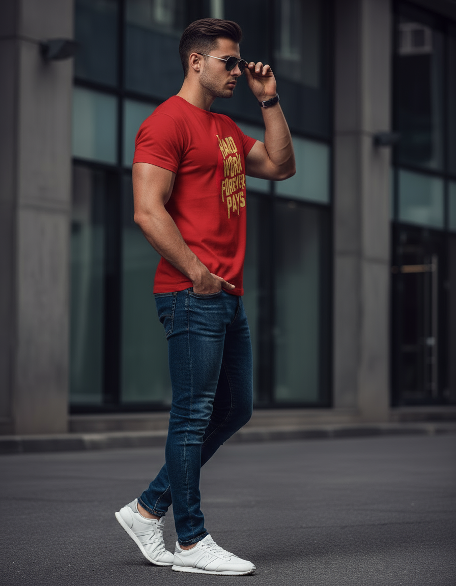 MALE Classic Crew T-Shirt - VORTLEX CORE