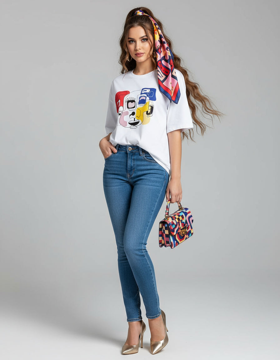 female Oversized Classic T-Shirt - VORTLEX CORE