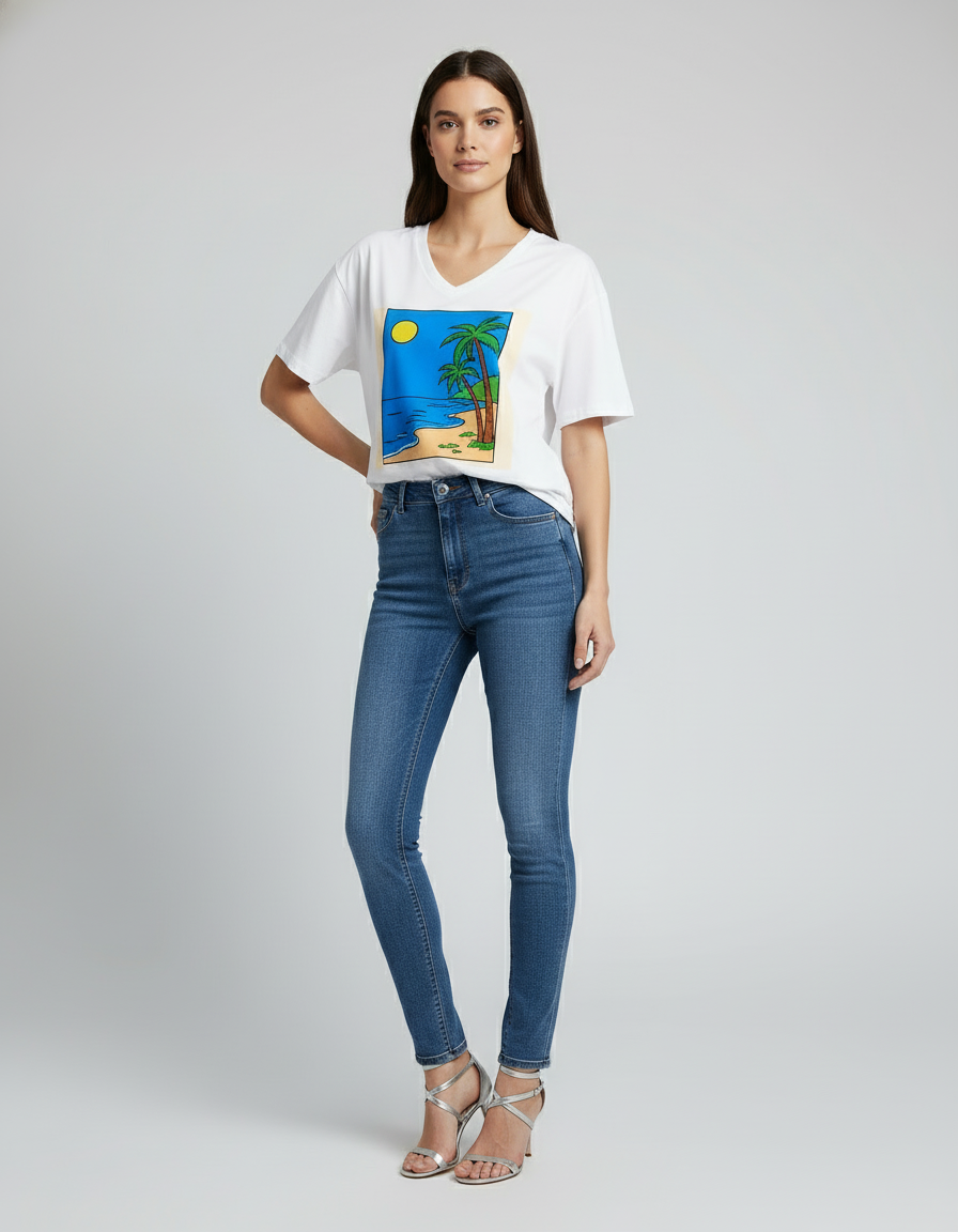 female V Neck T-Shirt