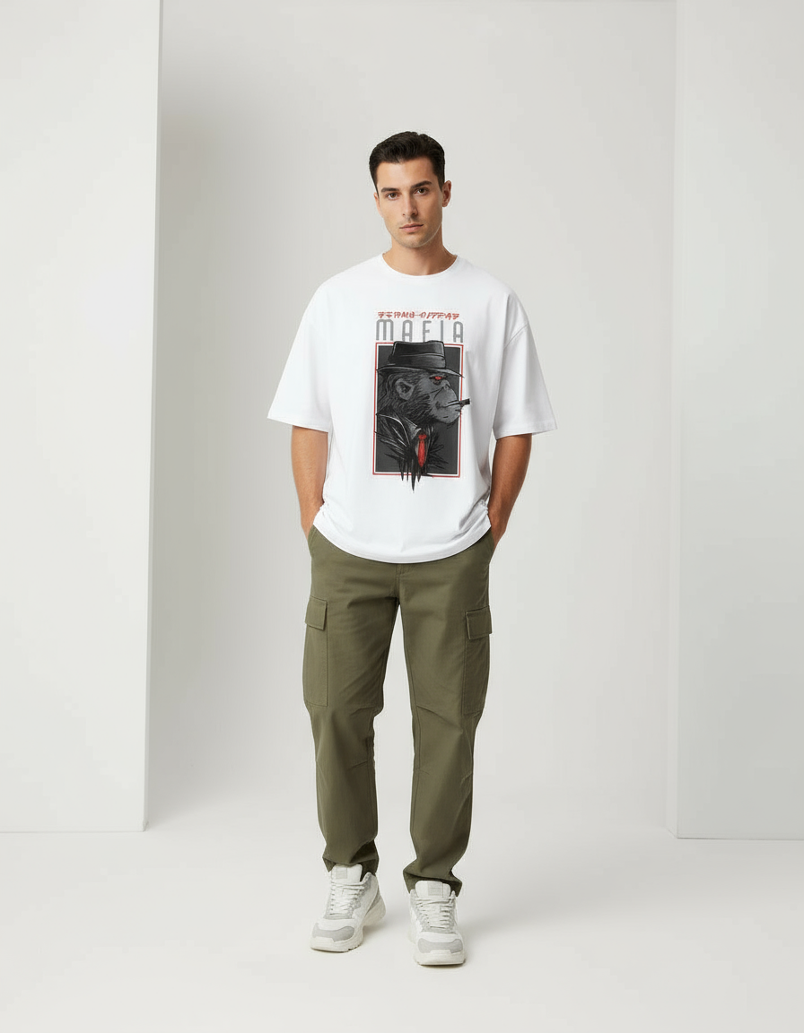 male Oversized Standard T-Shirt - VORTLEX CORE