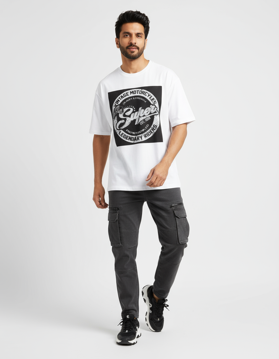 male Oversized Standard T-Shirt - VORTLEX CORE
