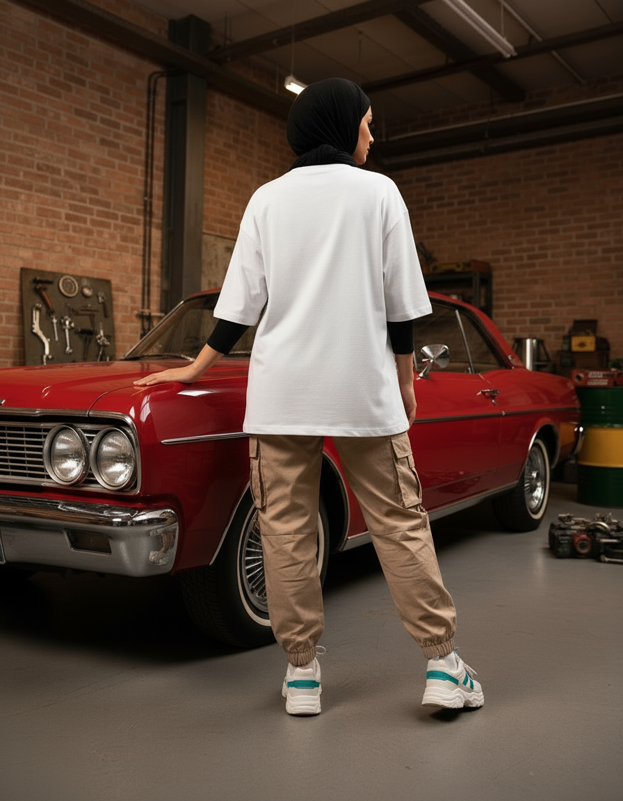 female Oversized Standard T-Shirt - VORTLEX CORE