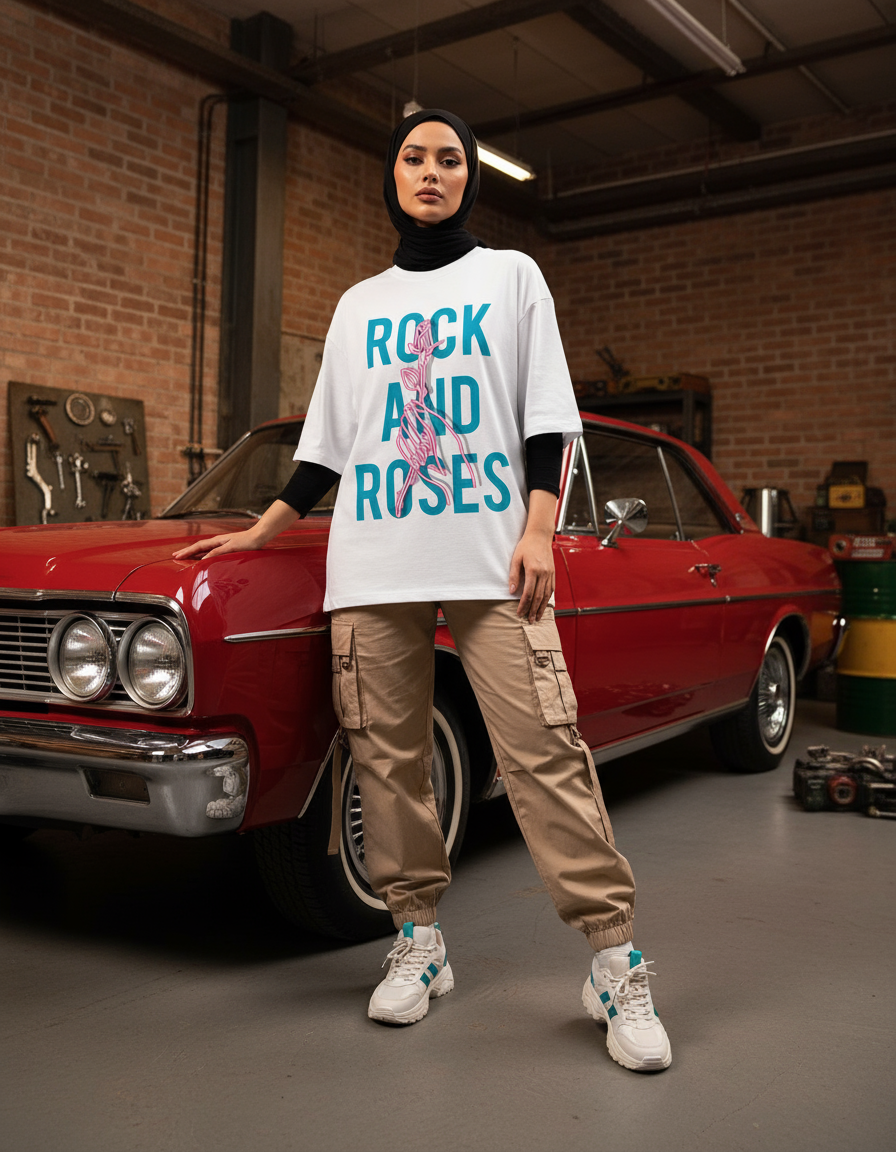 female Oversized Standard T-Shirt - VORTLEX CORE