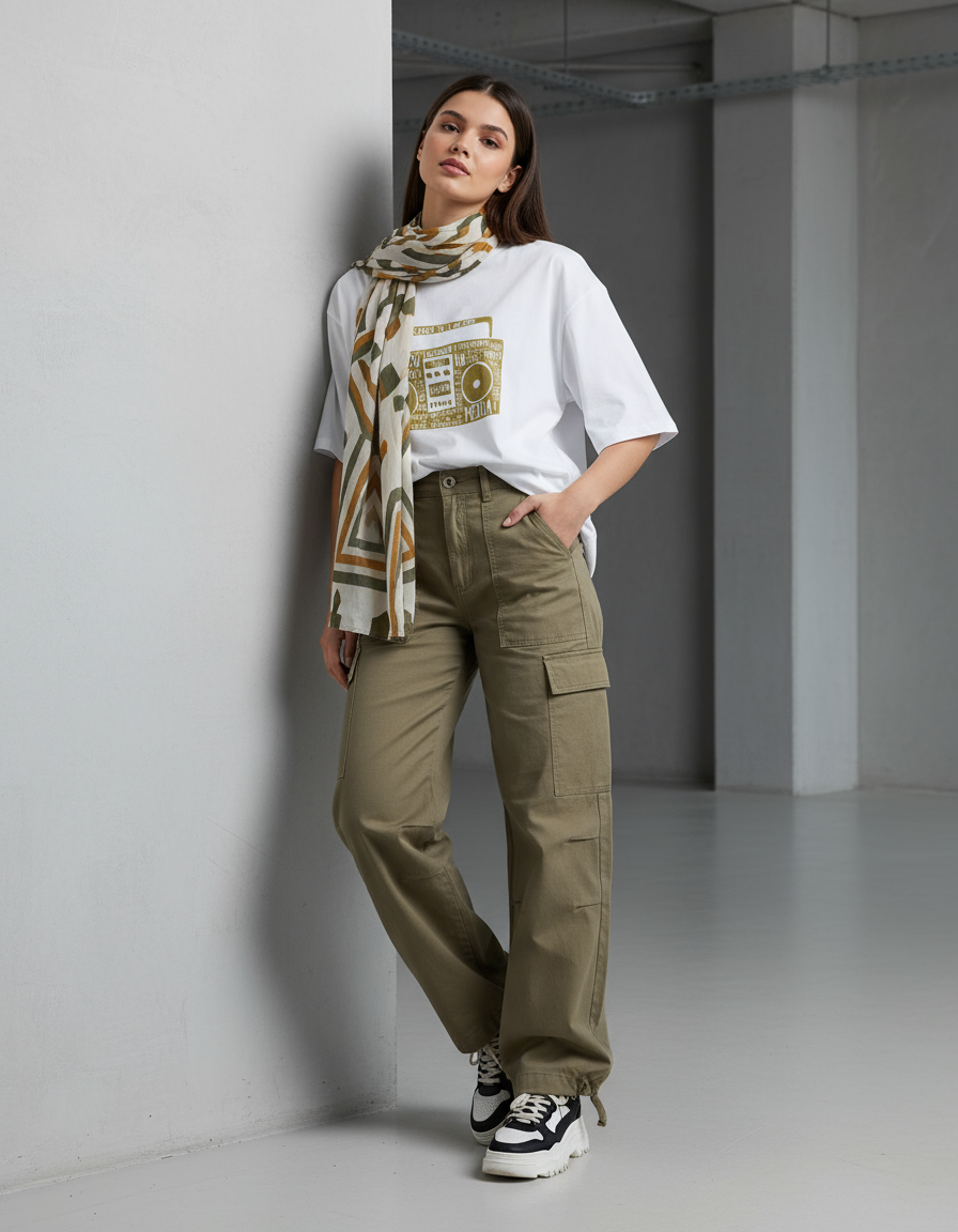 female Oversized Standard T-Shirt - VORTLEX CORE