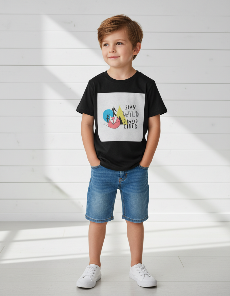 Boy's Crew Neck T-Shirt - VORTLEX CORE