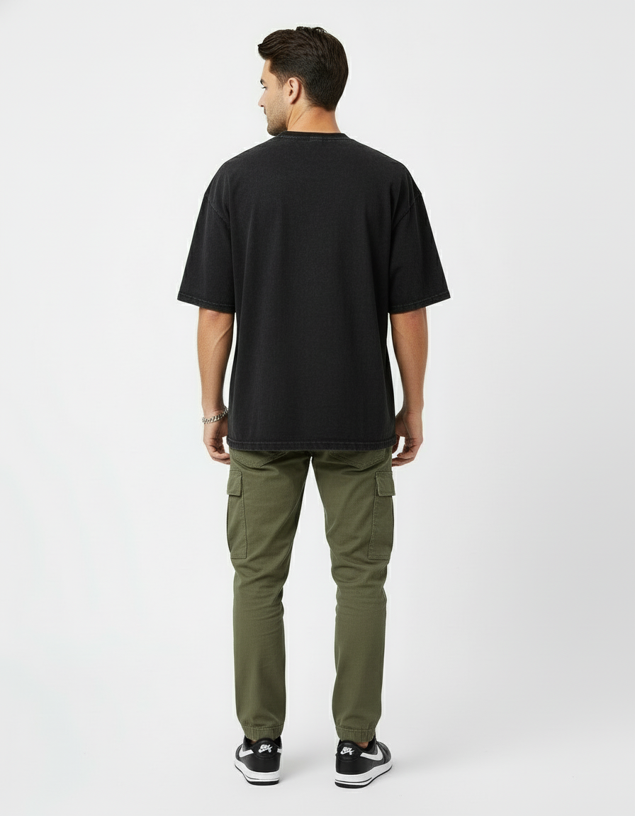 male Acid Washed Oversized Tee