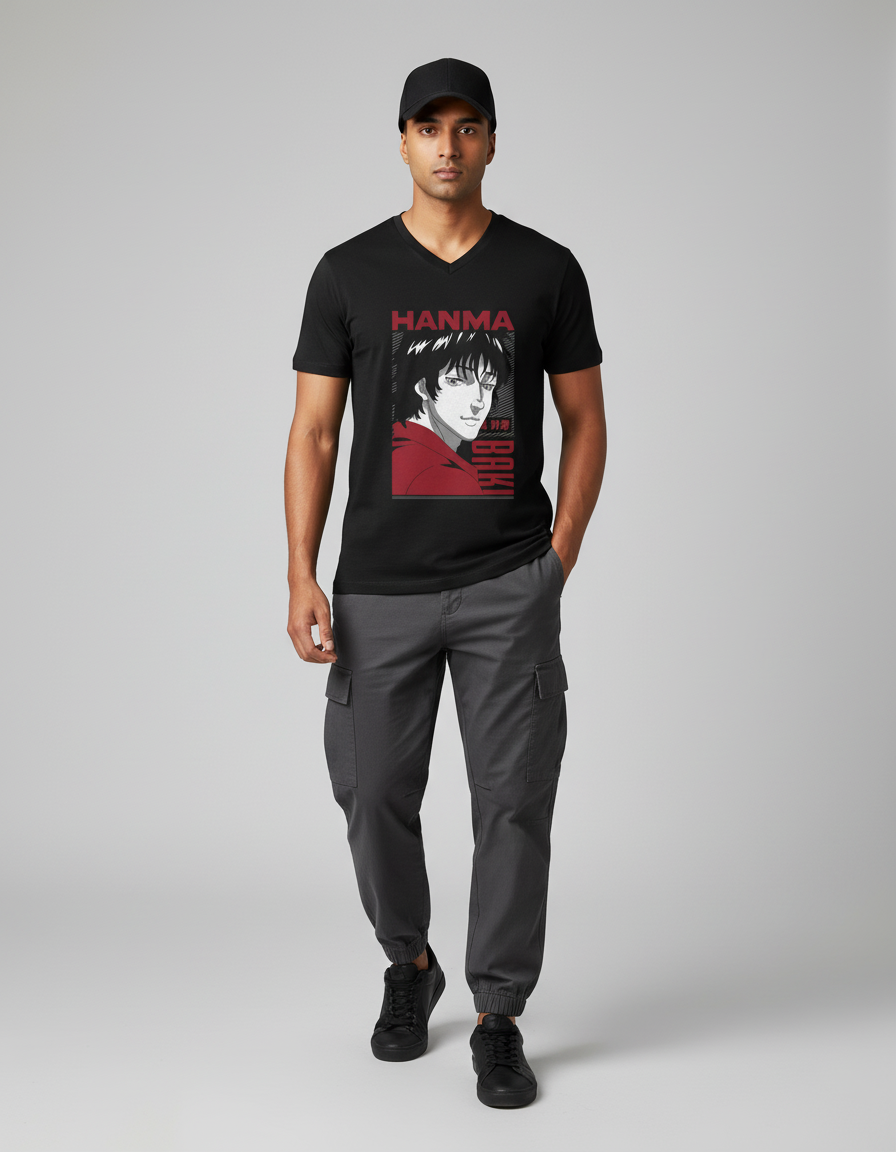 male V Neck T-Shirt - VORTLEX CORE