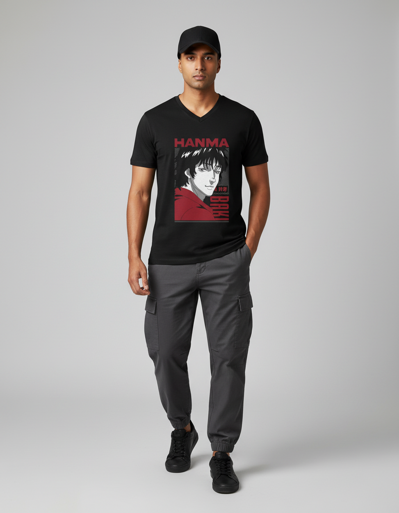 male V Neck T-Shirt - VORTLEX CORE