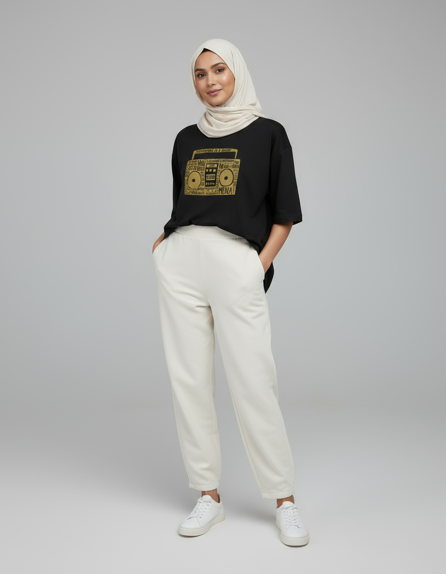 female Oversized Standard T-Shirt - VORTLEX CORE