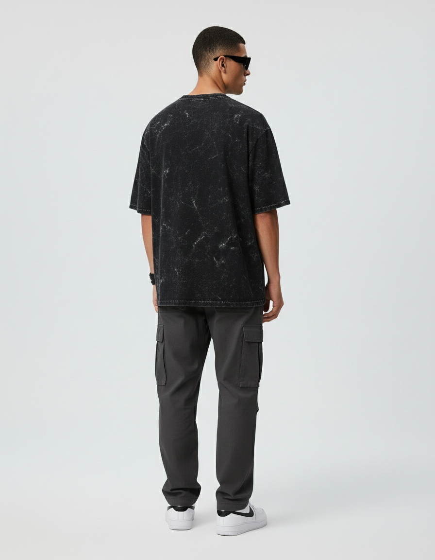 male Acid Washed Oversized Tee