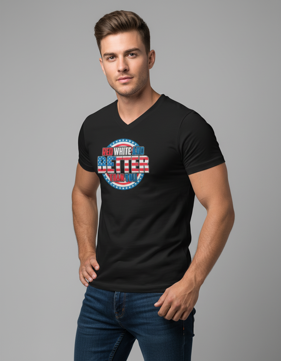 male V Neck T-Shirt