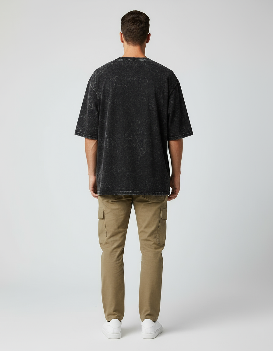 male Acid Washed Oversized Tee