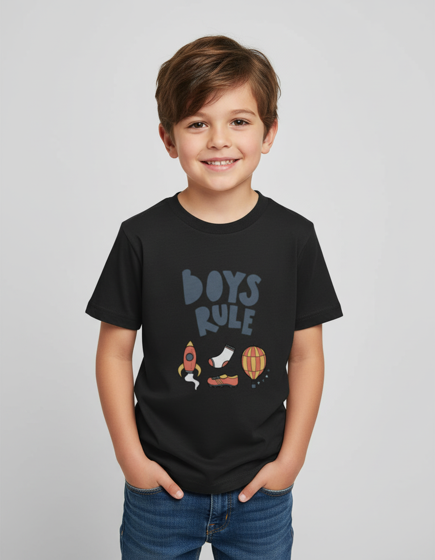 Boy's Crew Neck T-Shirt - VORTLEX CORE