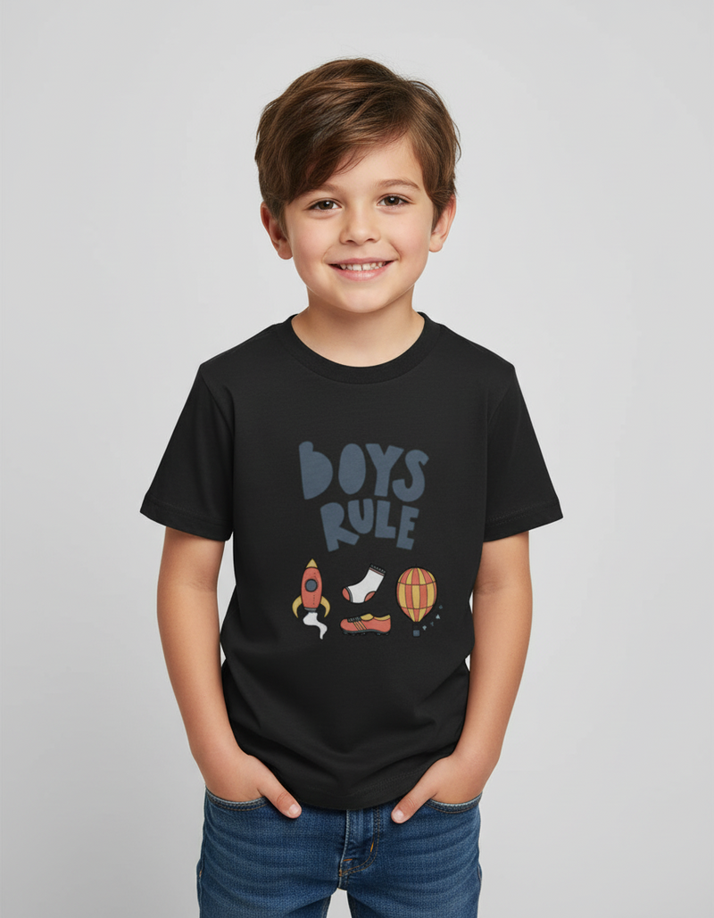 Boy's Crew Neck T-Shirt - VORTLEX CORE