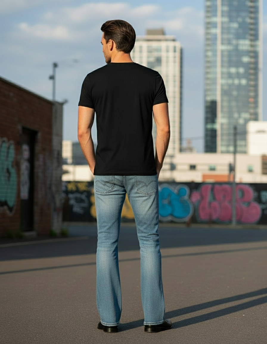 male V Neck T-Shirt - VORTLEX CORE