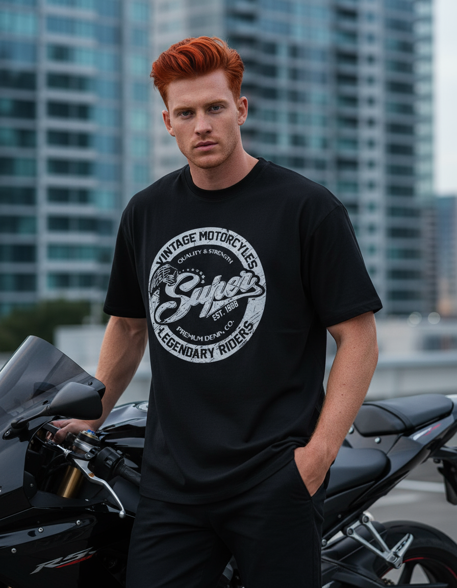 male Oversized Standard T-Shirt - VORTLEX CORE