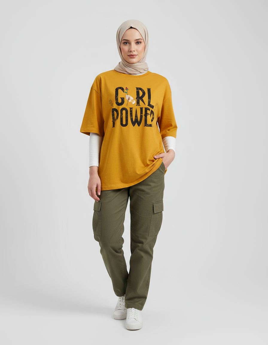 female Oversized Classic T-Shirt - VORTLEX CORE