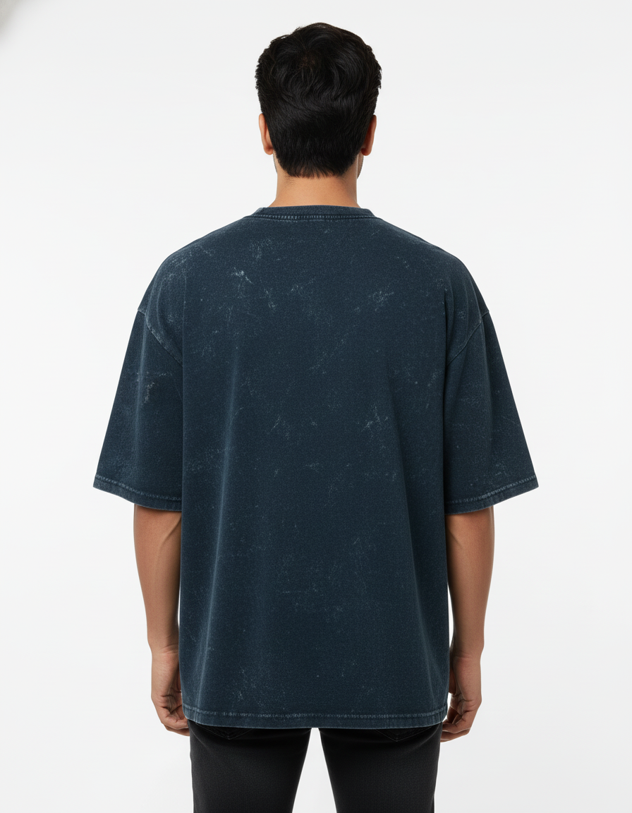 male Acid Washed Oversized Tee - VORTLEX CORE