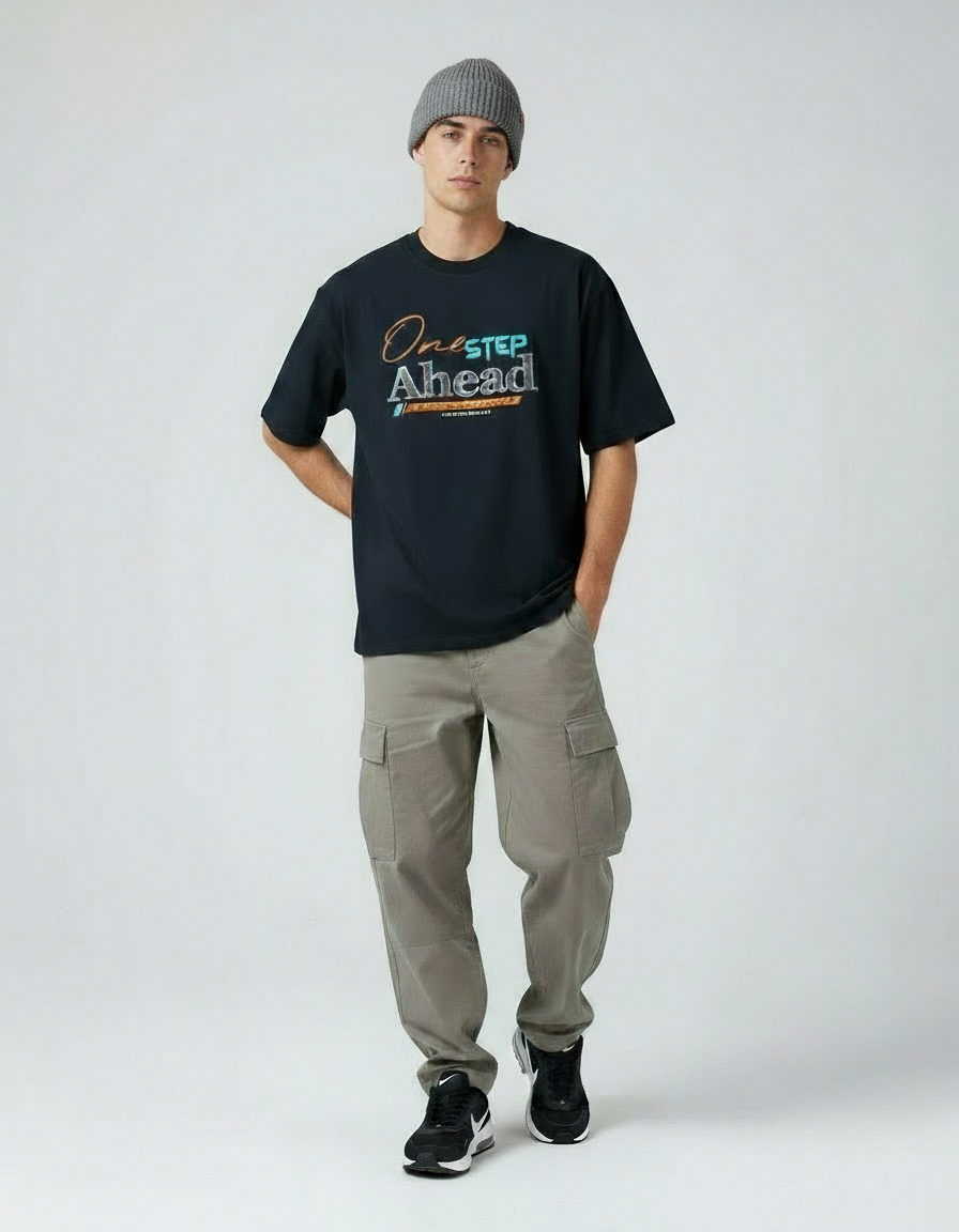 male Oversized Classic T-Shirt - VORTLEX CORE