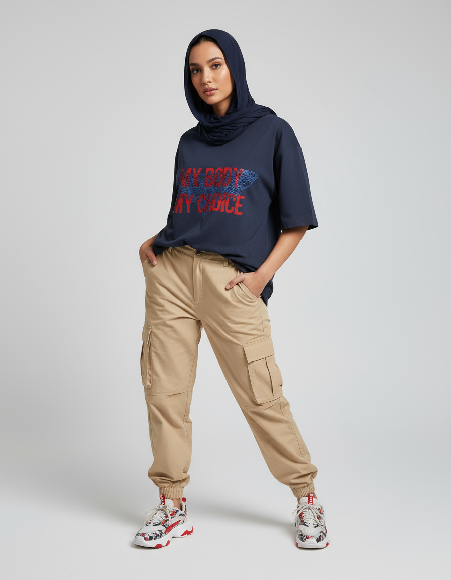 female Oversized Standard T-Shirt - VORTLEX CORE