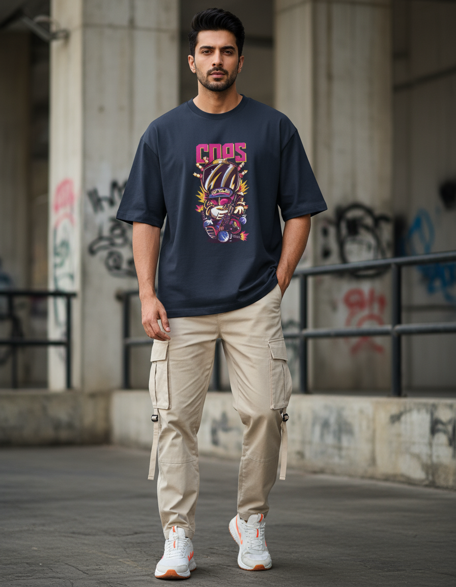 MALE Oversized Standard T-Shirt - VORTLEX CORE