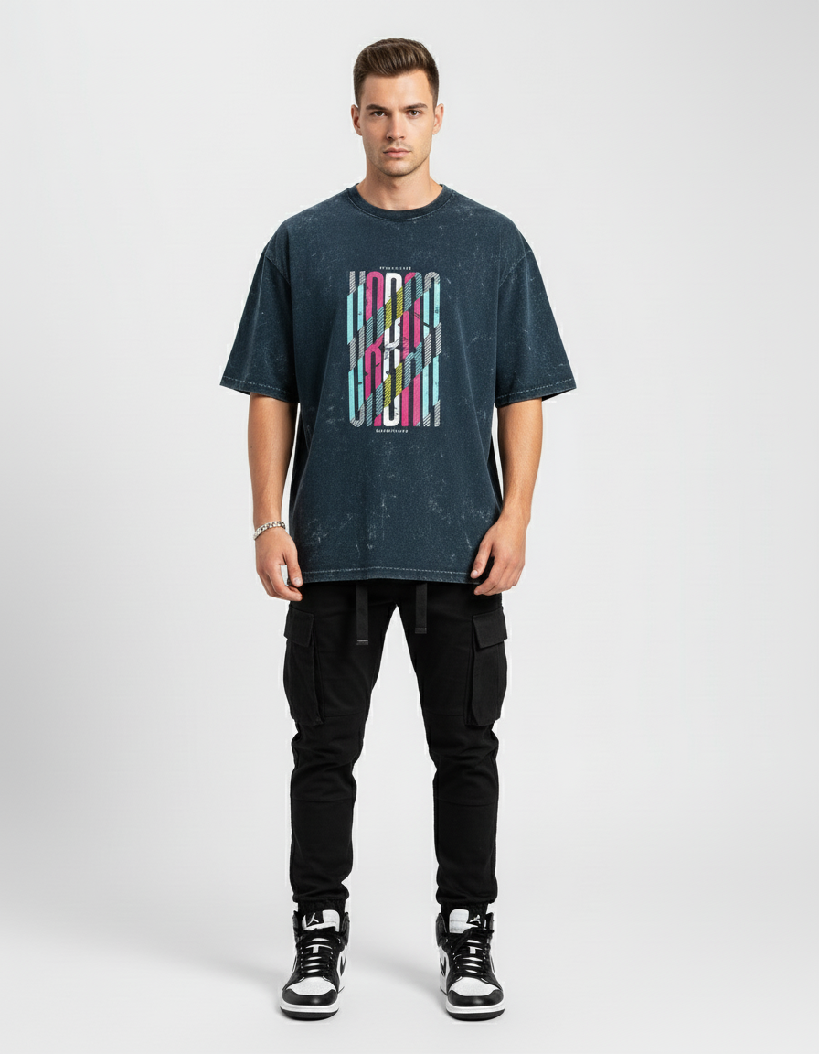 male Acid Washed Oversized Tee