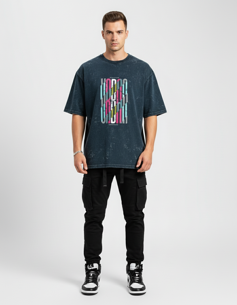 male Acid Washed Oversized Tee