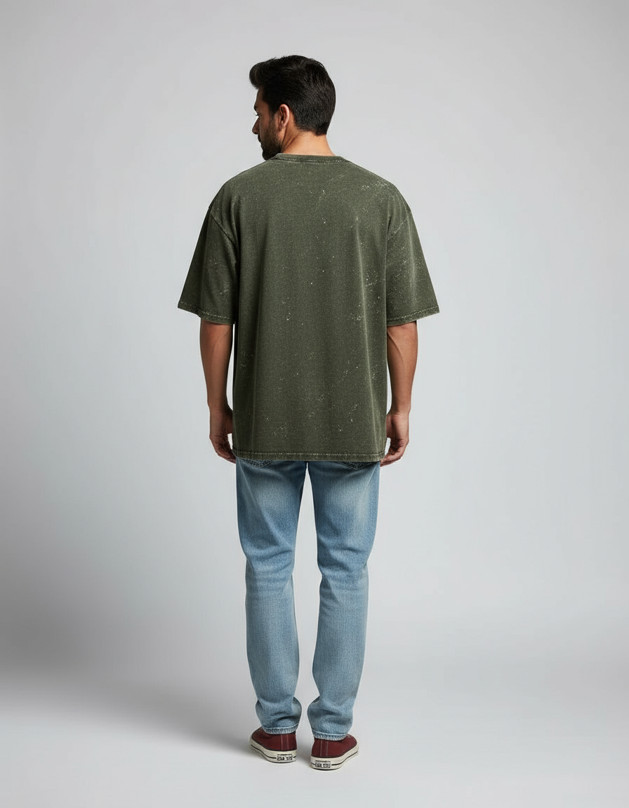male Acid Washed Oversized Tee