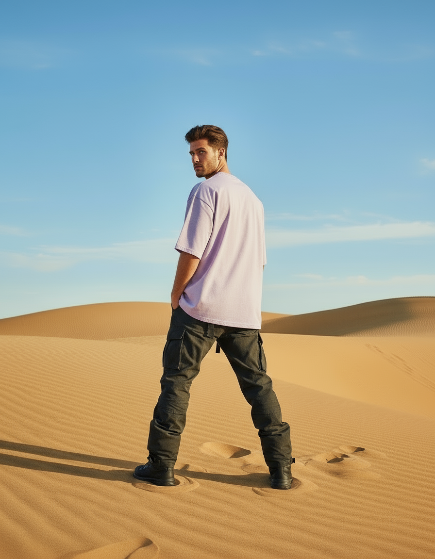 MALE Oversized Standard T-Shirt - VORTLEX CORE