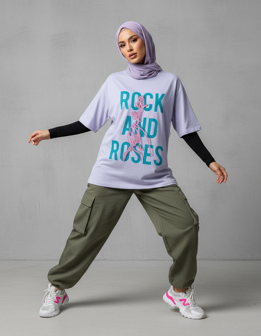 female Oversized Standard T-Shirt - VORTLEX CORE