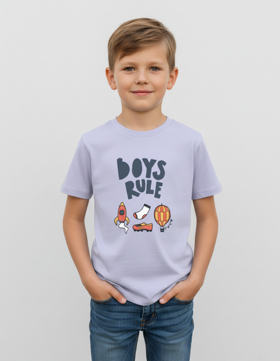 Boy's Crew Neck T-Shirt - VORTLEX CORE