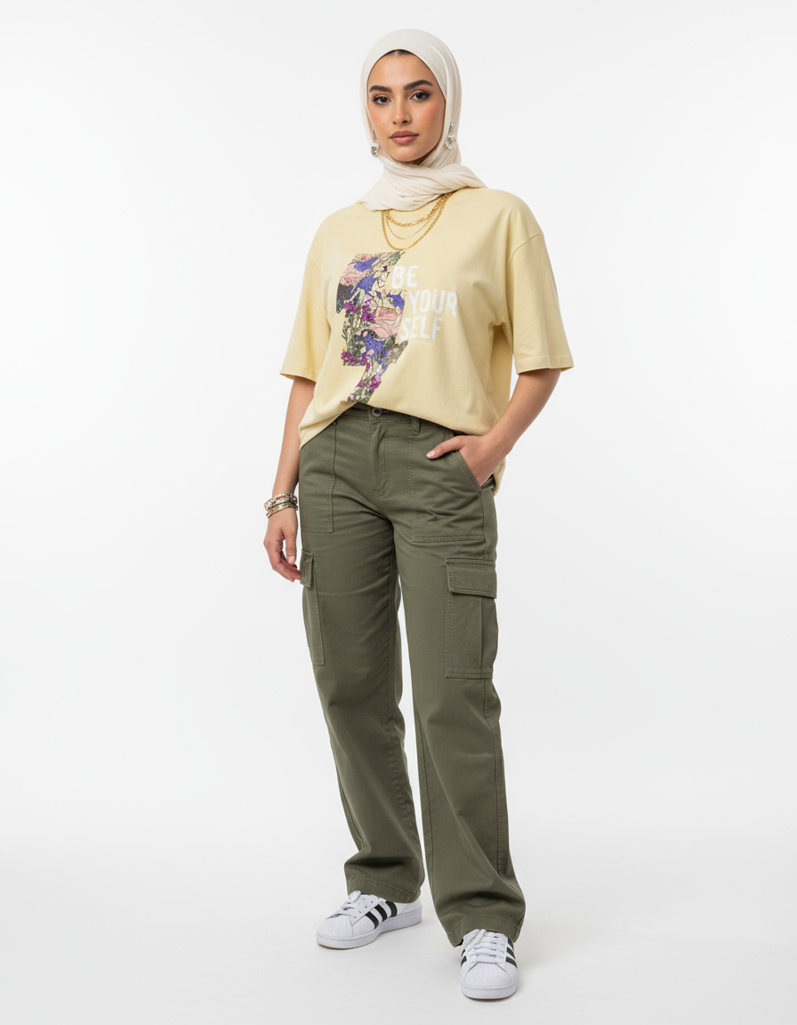 female Oversized Standard T-Shirt - VORTLEX CORE