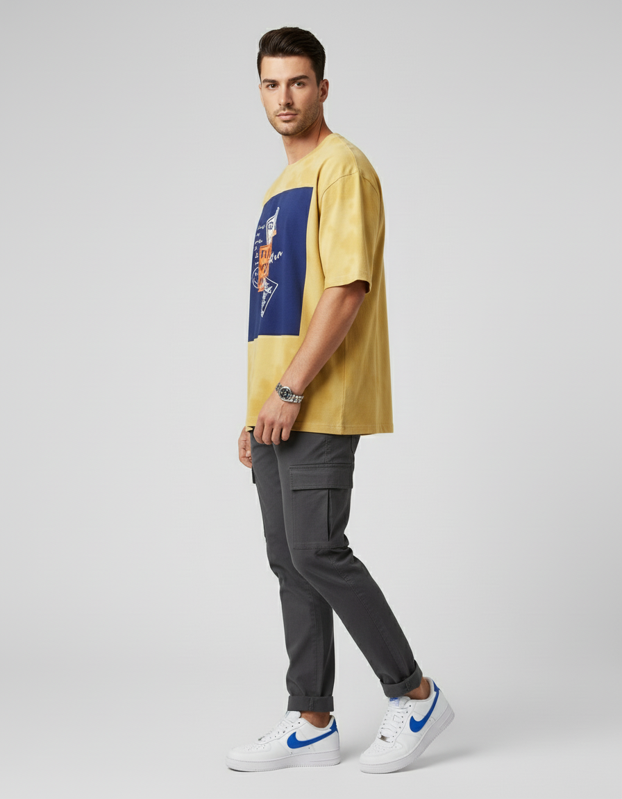 male Tie Dye Oversized T-Shirt