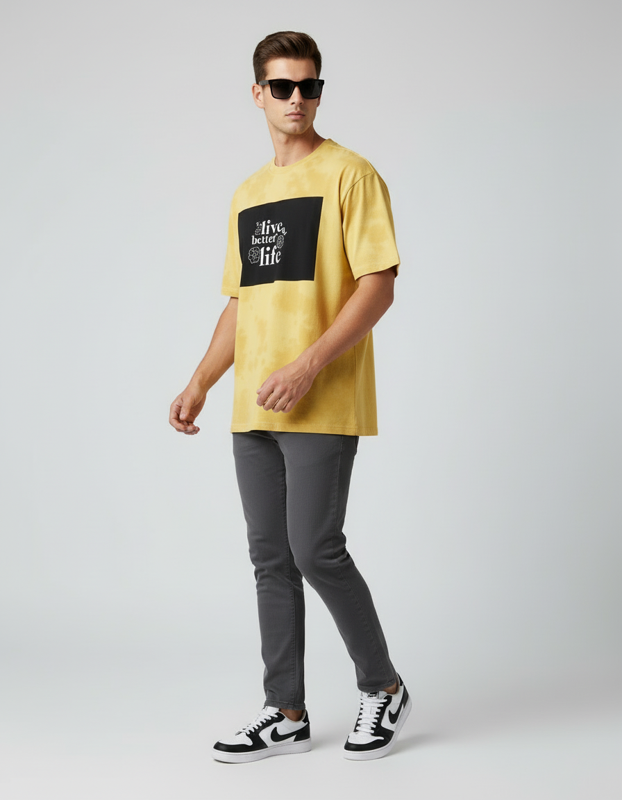 male Tie Dye Oversized T-Shirt