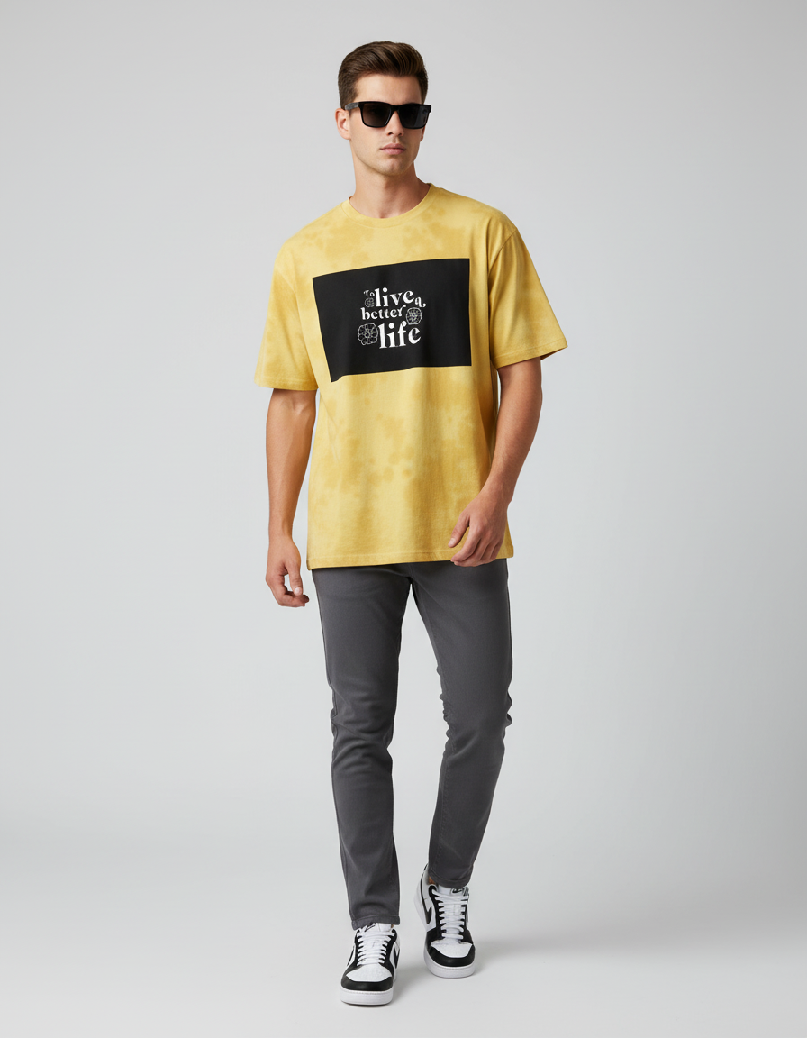 male Tie Dye Oversized T-Shirt